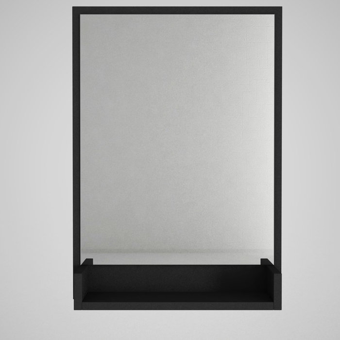 Hanah Home Costa Espejo decorativo negro con estante